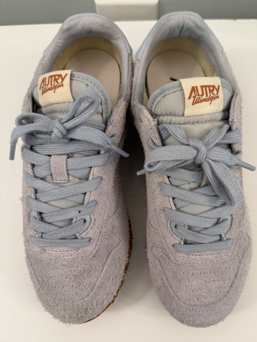 Autry Medalist Low Sneakers Suede Gray Leather Gum Sole EU 37 - Picture 5 of 10